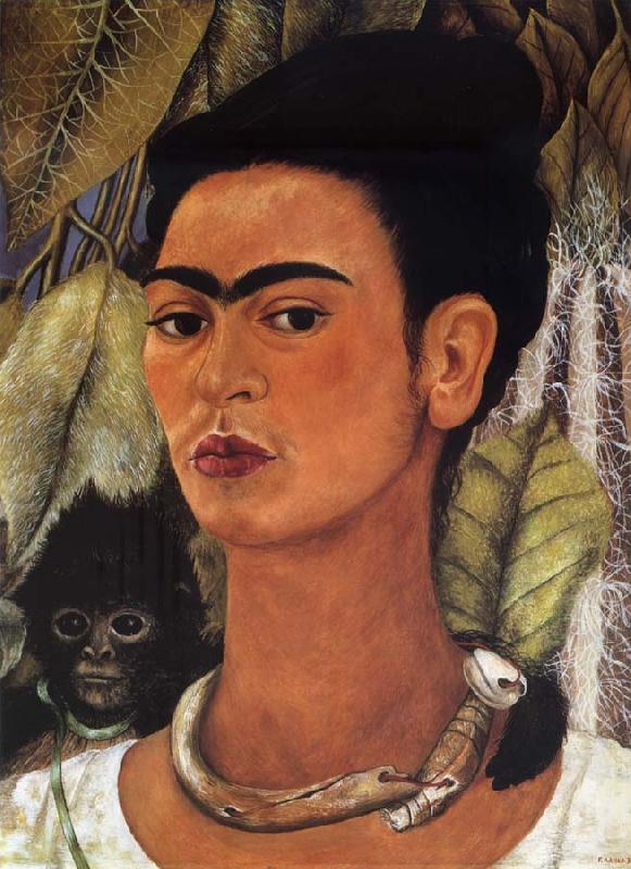 Frida Kahlo Self-Portrait with Monkey